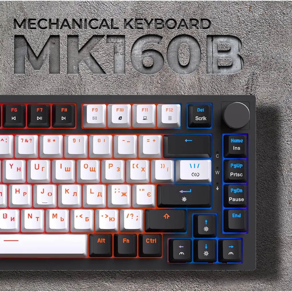 Клавиатура GamePro Red с Hot-Swap RGB Black проводная механическая (MK160B) - фото 20