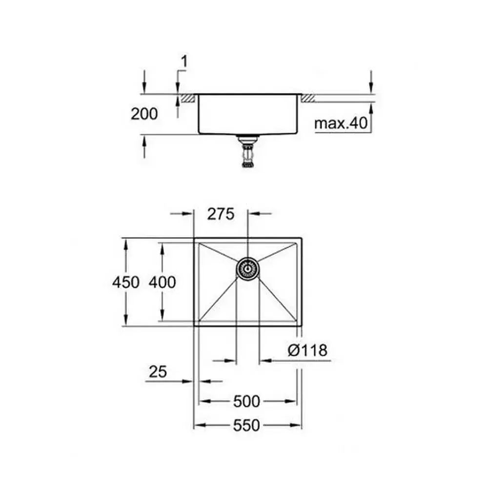Кухонна мийка Grohe Sink K700 31726SD0, Нержавіюча сталь - фото 2