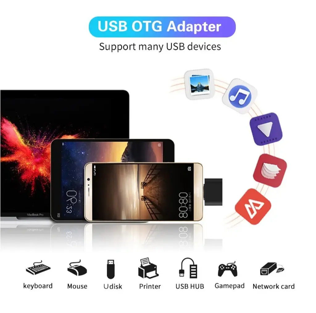 Універсальний адаптер Type-C до USB, для планшетів, ПК, телефонів - фото 2
