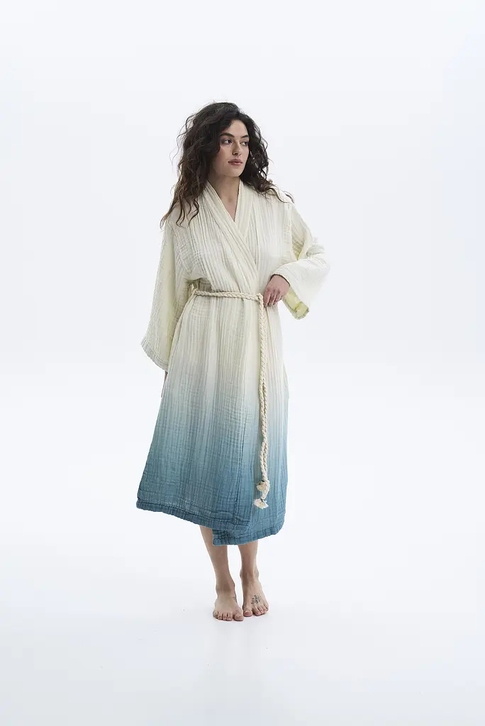 Халат Lotus Home - Nitra muslin blue S/M - фото 2