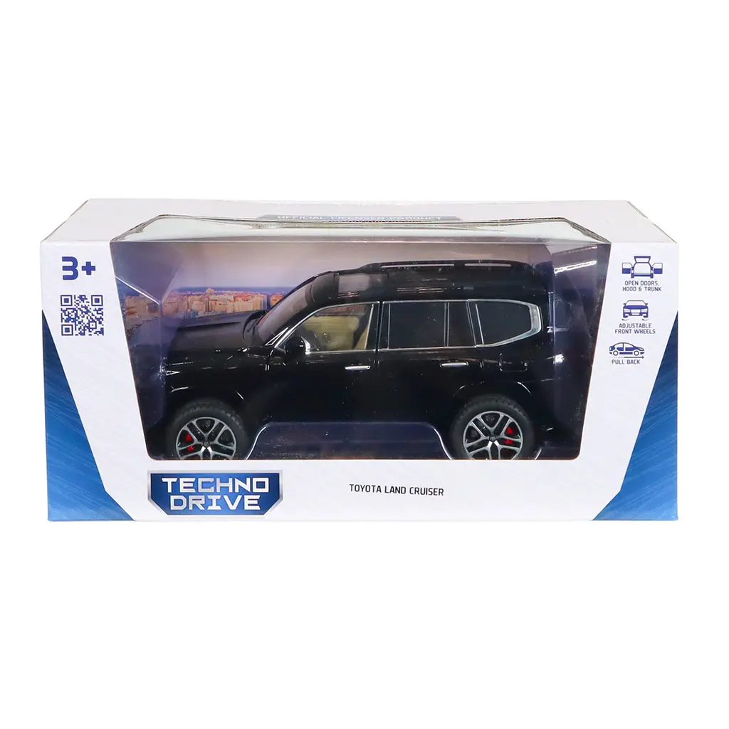 Автомодель TechnoDrive Toyota Land Cruiser 1:24 чорна (KM08222) - фото 12