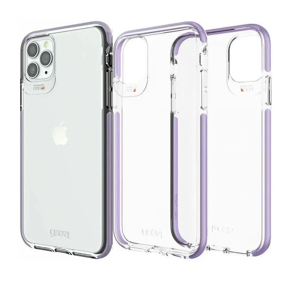 Протиударний прозорий чохол GEAR4 Piccadilly D3O з антимікробним покриттям для iPhone 11 Pro Max (6.5") Violet + Transparent - фото 8