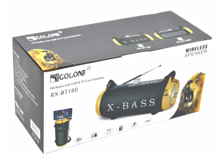 Портативна Bluetooth-колонка Golon RX-BT 180 бездротова колонка з радіоприймачем фм бумбокс - фото 3