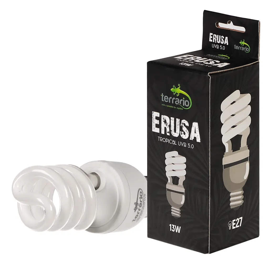 Люмінесцентна лампа Terrario Erusa Tropical UVB 5.0 13W для тропічних рептилій та амфібій - фото 3