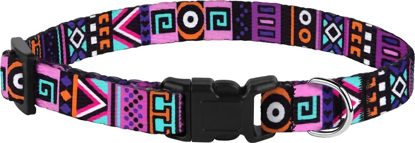 Нашийник для собак BronzeDog Tribal етнічний фіолет XS - фото 2