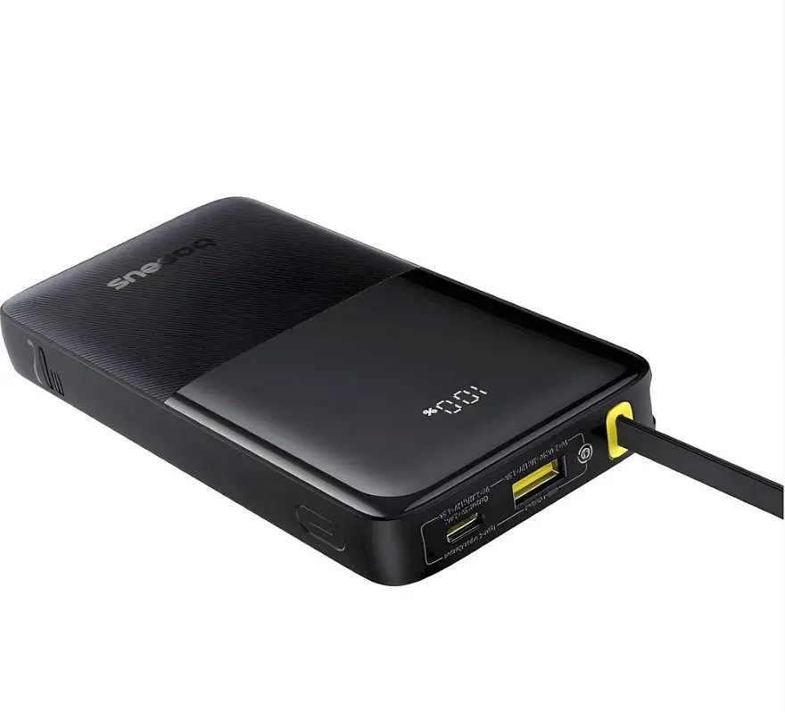 Внешний аккумулятор со встроенным кабелем Baseus Bipow 2 Digital Display Built-in USB-C Cable 10000mah - фото 3