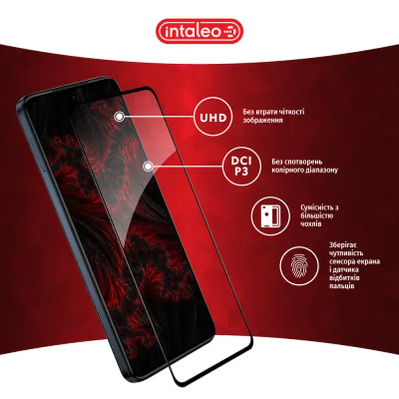 Скло захисне Intaleo Full Glue Moto G84 Black (1283126582363) - фото 4