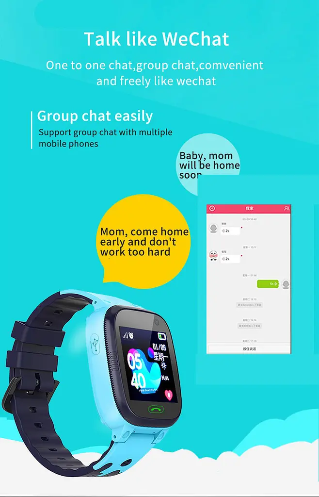 Наручные смарт-часы детские Q15 с функцией звонка, 4G и GPS Blue (16418) - фото 3