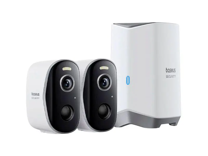 IP-камера видеонаблюдения BASEUS Security N1 Plus Outdoor Camera 2K 2-Cam Kit White EU (S0TY002131)