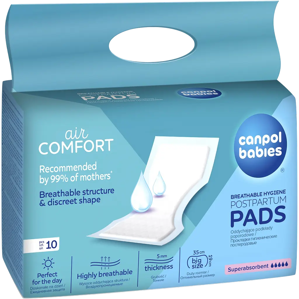 Набор: одноразовые лактационные вкладыши Canpol babies 30 шт. + прокладки послеродовые Canpol Babies быстро впитывающие 10 шт.  - фото 3