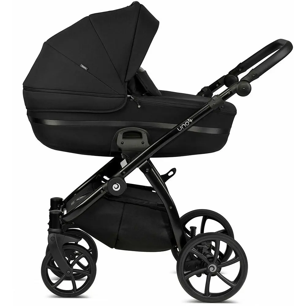 Коляска Tutis Uno 3 Plus Black Edition Charcoal, 2 в 1, чорна (1072100) - фото 2