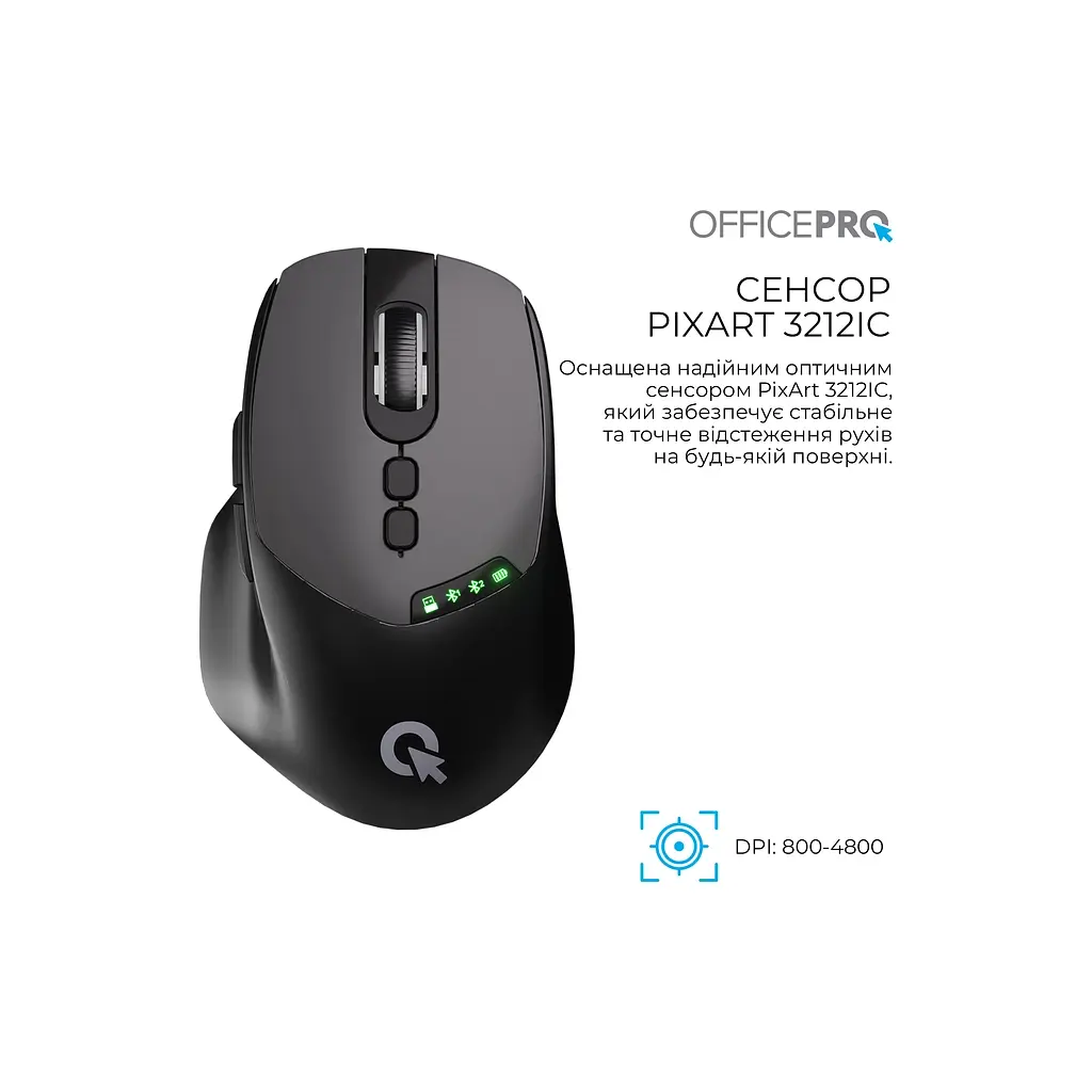 Мишка OfficePro M520B Wireless/Bluetooth Black (M520B) - фото 7
