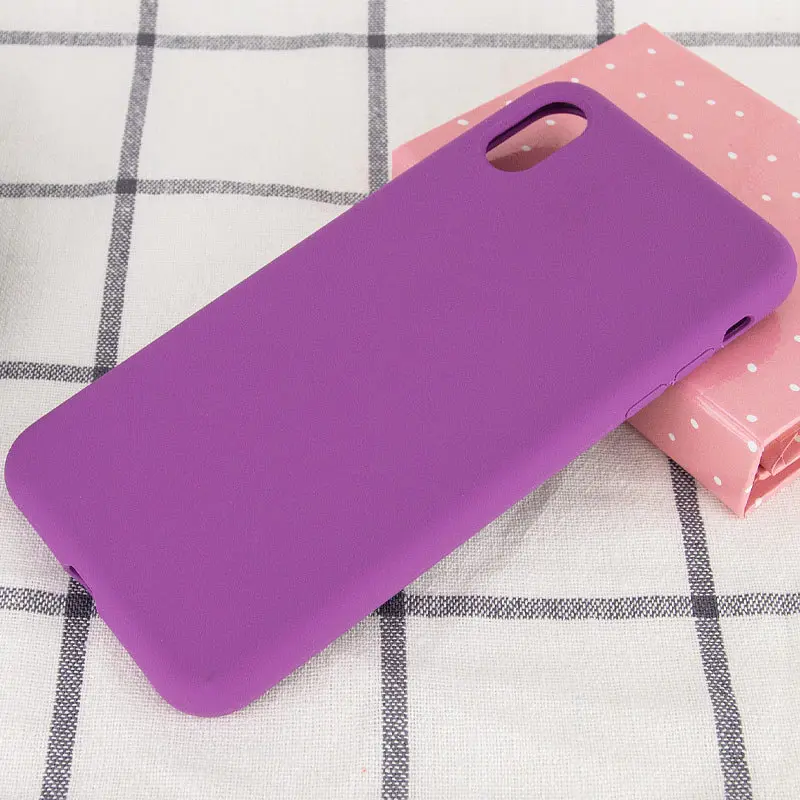 Чохол Silk Full Protective (AA) NO LOGO для Apple iPhone X / XS (5.8") Фіолетовий / Grape - фото 2