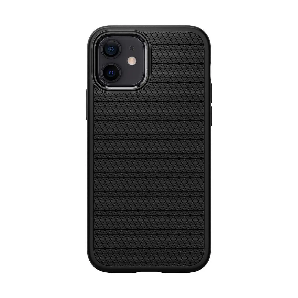 Чехол Spigen Liquid Air для iPhone 12 Pro/12 Matte Black (ACS01701) + защитное стекло - фото 3