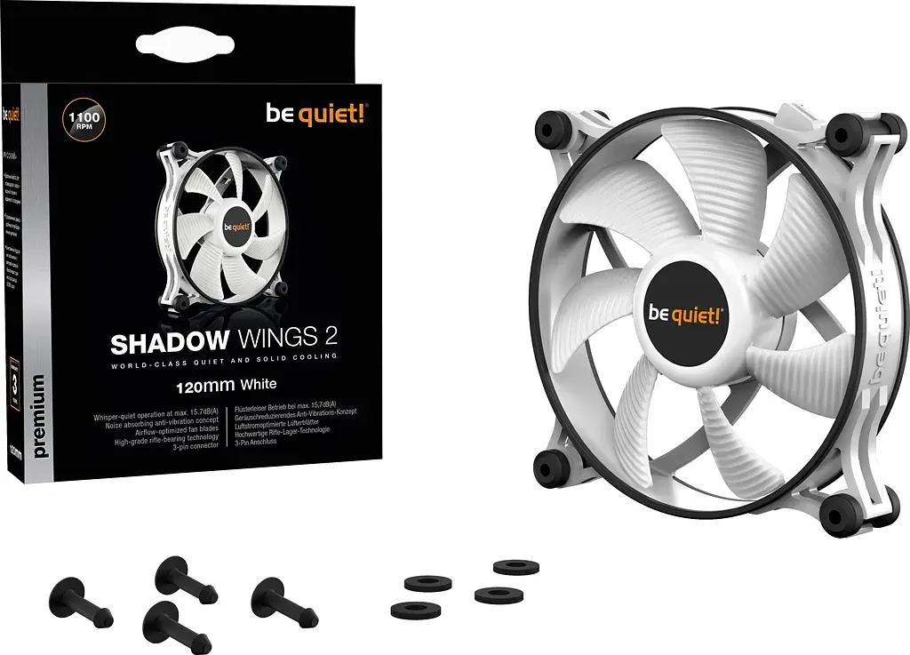 Вентилятор be quiet! Shadow Wings 2 120mm White (BL088) - фото 2
