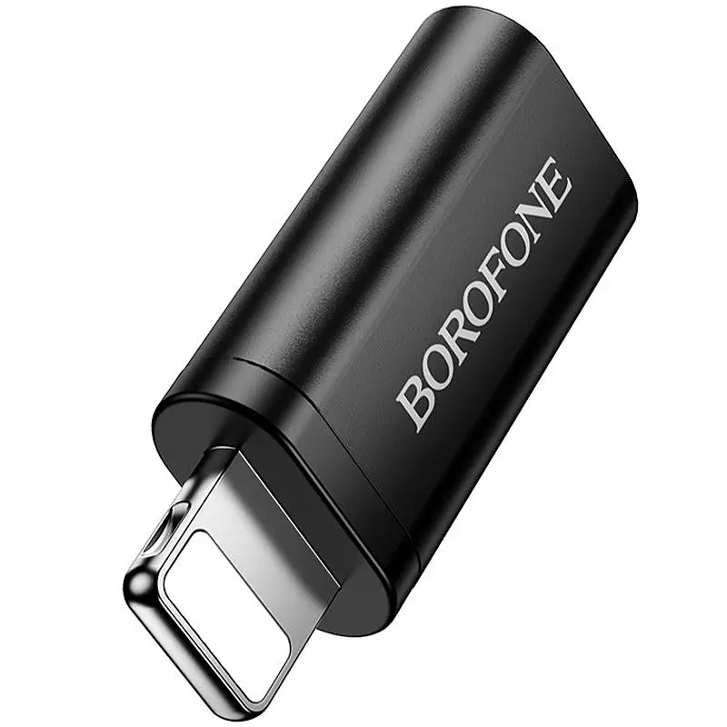Перехідник Borofone BV26A Lightning Male to Type-C Female USB2.0 Black - фото 4