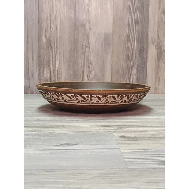 Салатник керамічний (глиняний)  0.5 л з орнаментом  - фото 3