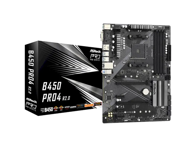 Материнська плата ASRock B450 Pro4 R2.0