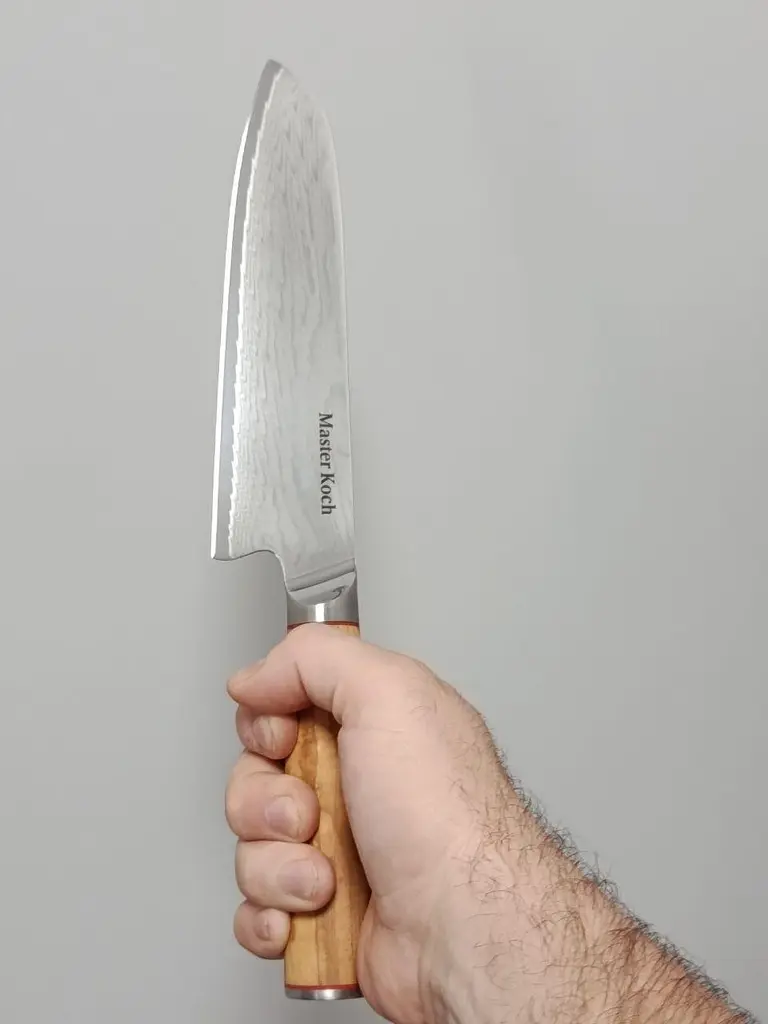 Ніж сантоку 20 см Damascus DK-OK 4004 AUS-10 Дамаська сталь 67 шарів - фото 5