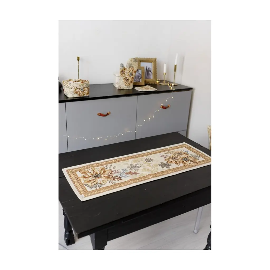 Доріжка на стіл Прованс гобеленова Золоте свято 35х100 см (036309) - фото 4