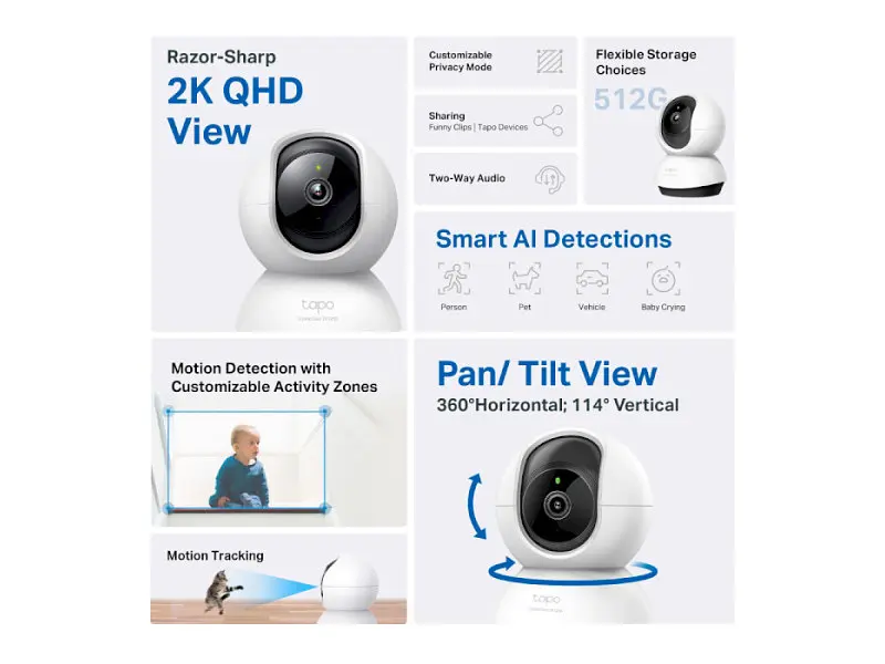 IP-камера видеонаблюдения TP-LINK Tapo C220 White - фото 9