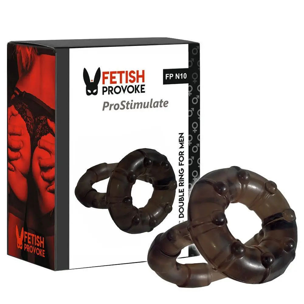 Ерекційне кільце Fetish Provoke ProStimulate N10 (прозоро-сірий) - фото 2