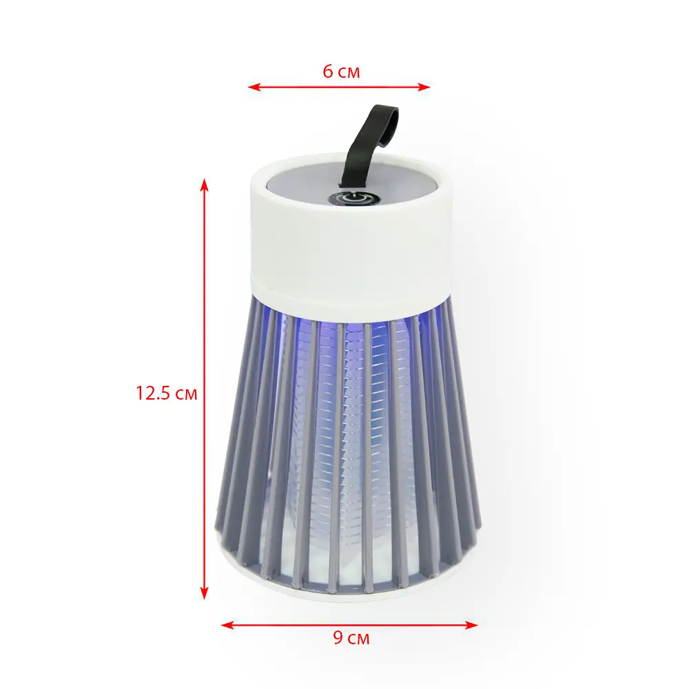 Лампа від комарів Mosquito Killing Lamp YG-002, сіра, 5 Вт, світильник з акумулятором - фото 5