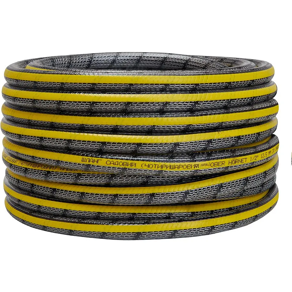 Шланг армированный 4-х слойный Alloid Building Tools Amber Hornett 1/2" 20 м (WH-67647) - фото 5