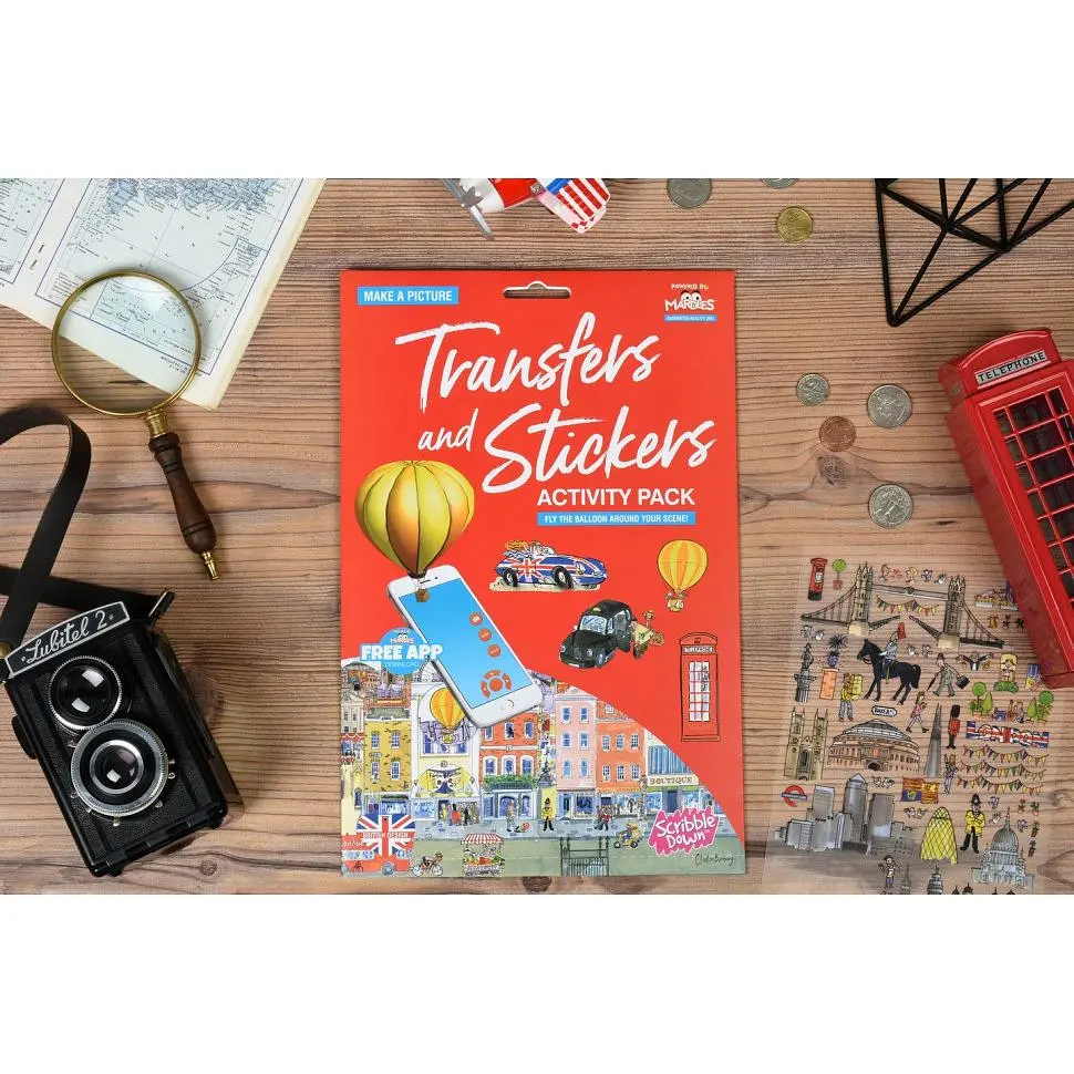 Набор переводных наклеек Scribble Down с онлайн приложением Лондон А4 SD/19 - фото 7