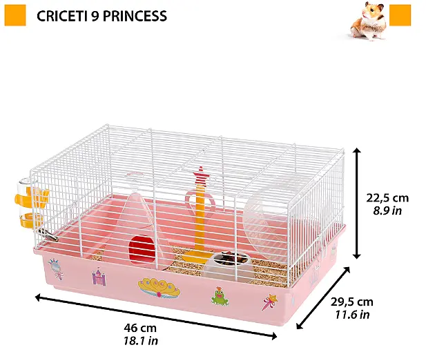 Клітка для хом'яків Ferplast Criceti 9 Princess рожева 46х29.5х23 см 57009062 - фото 3