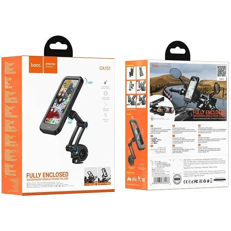 Велотримач для телефону HOCO Rider waterproof bicycle stand CA101 190x100mm base - фото 7