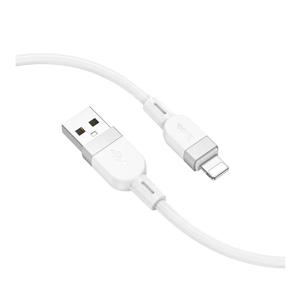 Кабель синхронизации Hoco X109 Silicone 2.4A USB to Lightning 1m White (35923_3605827) - фото 3