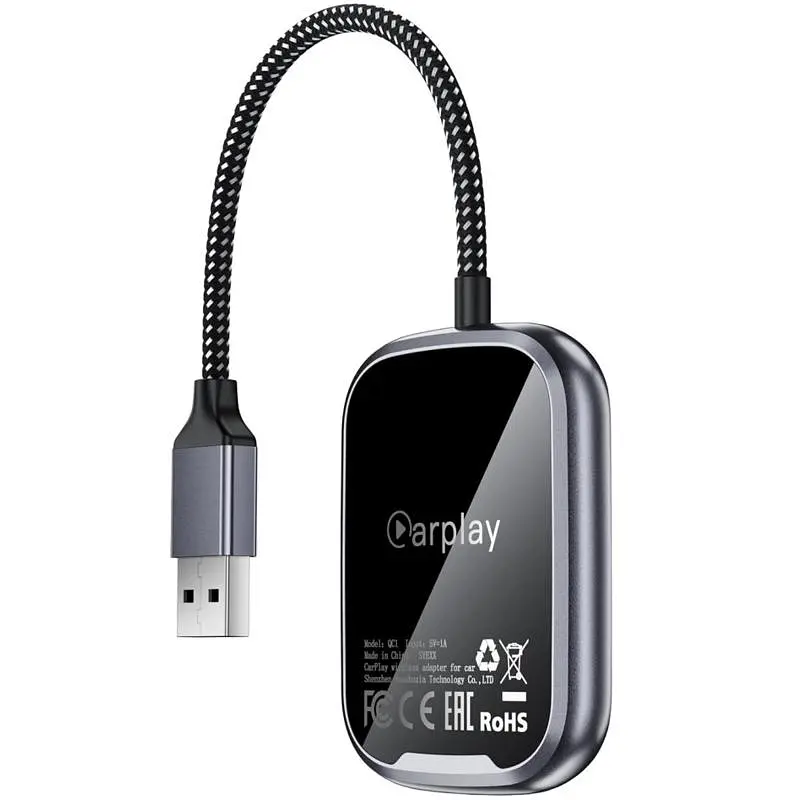 Адаптер Acefast QC1 car wireless CarPlay Gray - фото 5