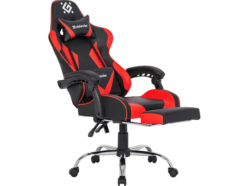 Комп'ютерне крісло для геймера Defender Pilot PU Red/black (64354) - фото 3