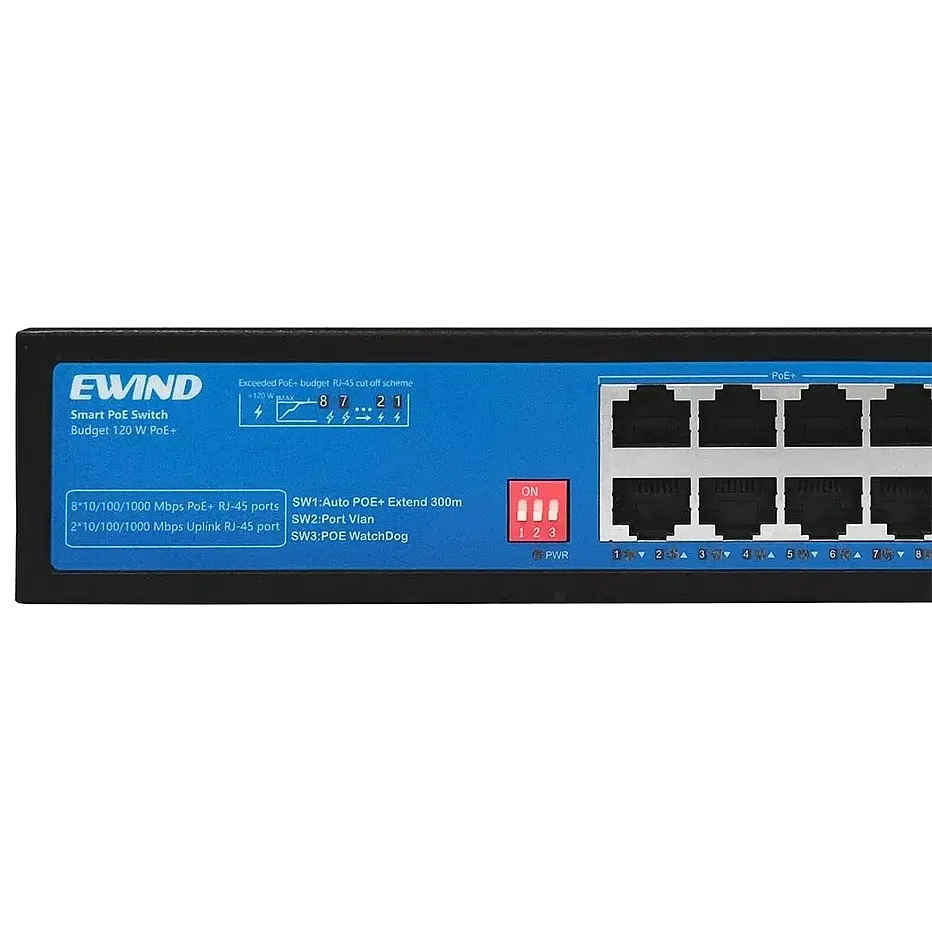 Комутатор Ewind 10 портів некерований PoE (EW-S1910G-AP) - фото 3