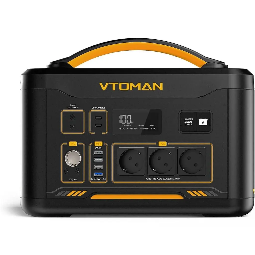Портативная зарядная станция Vtoman Jump 2200 LiFePO4, 1548 Вт/ч 2200 Вт (Jump 2200) - фото 2