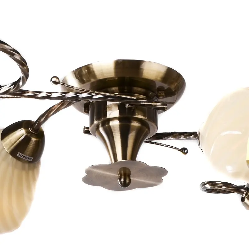 Люстра потолочная Brille классическая E27 60W BZ (LK-271C/4) - фото 3