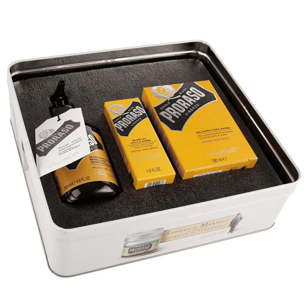 Подарунковий набір для бороди Proraso Wood & Spice Beard Kit (balm/100ml + ѕһамр/200ml + oil/30ml) - фото 3
