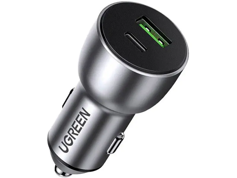 Автомобільний зарядний пристрій UGREEN CD213 36 W 1xUSB-A, 1xUSB-C, QC3.0, PD3.0 Car Charger Gray (60980)