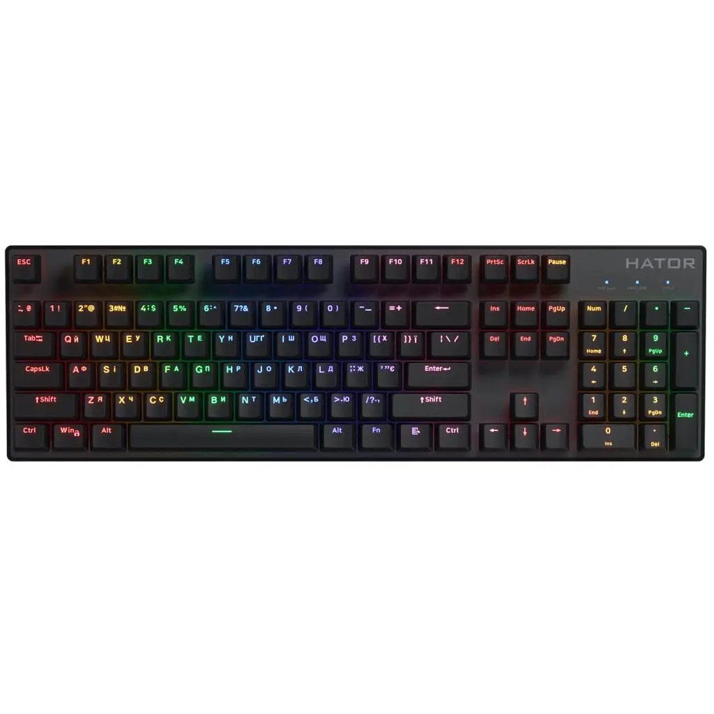 Клавіатура Hator Icefall Mecha Rainbow USB Black (HTK104UA)