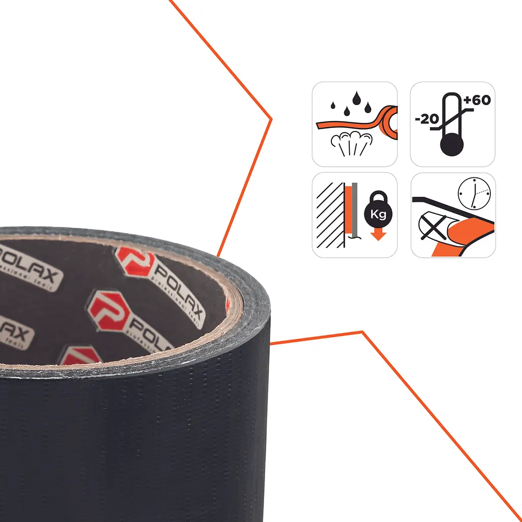 Скотч армований Polax клейка стрічка посилена 50 мм х 10 м (101-100) - фото 2