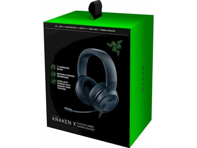 Навушники з мікрофоном Razer Kraken X Essential Wired Gaming Headset Black (RZ04-02950100-R3C1) - фото 5