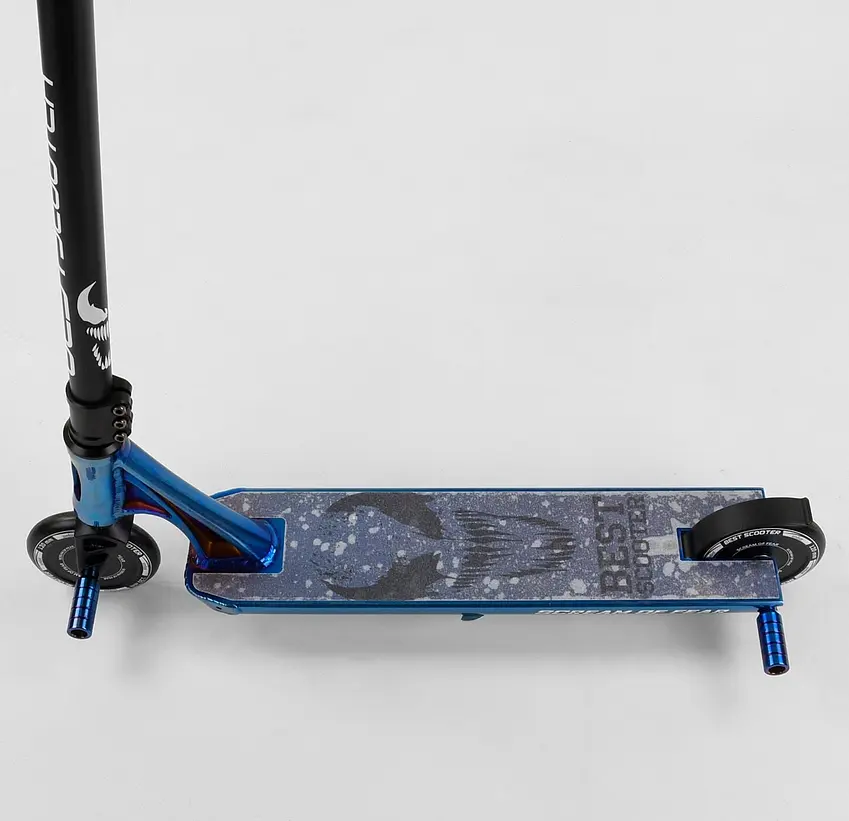 Самокат трюковий 44374 Best Scooter HIC-система, ПЕГІ, алюмінієвий диск та дека, колеса 120мм PU, ширина керма - 57 см, в коробці (6900083003797) - фото 3