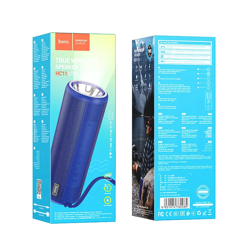 Портативна колонка HOCO HC11 Bora sports BT speaker, 5Wx2, Синій - фото 3