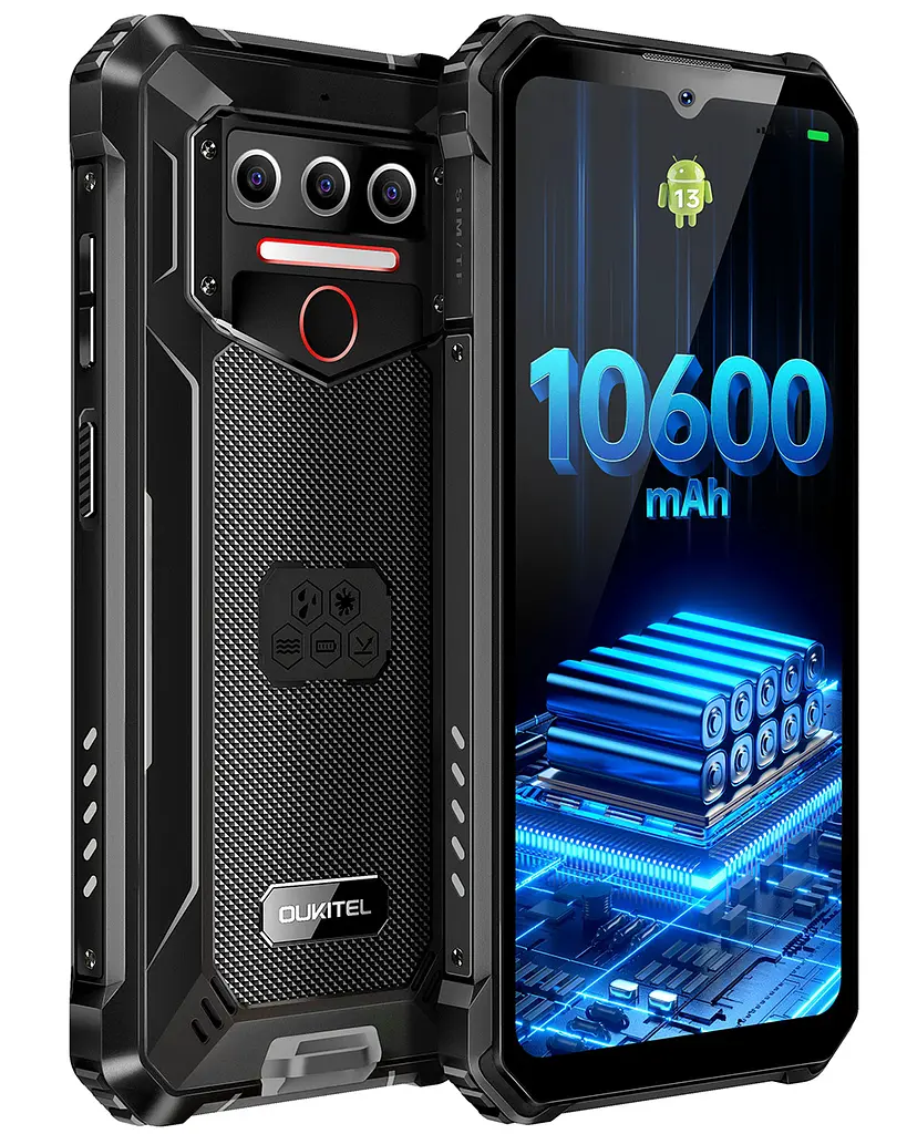 Смартфон Oulitel WP23 65" HD+ /4GB/64GB/MTK 6765/10600mAh/13+5Мп/IP69K/ NFC/Black - фото 8