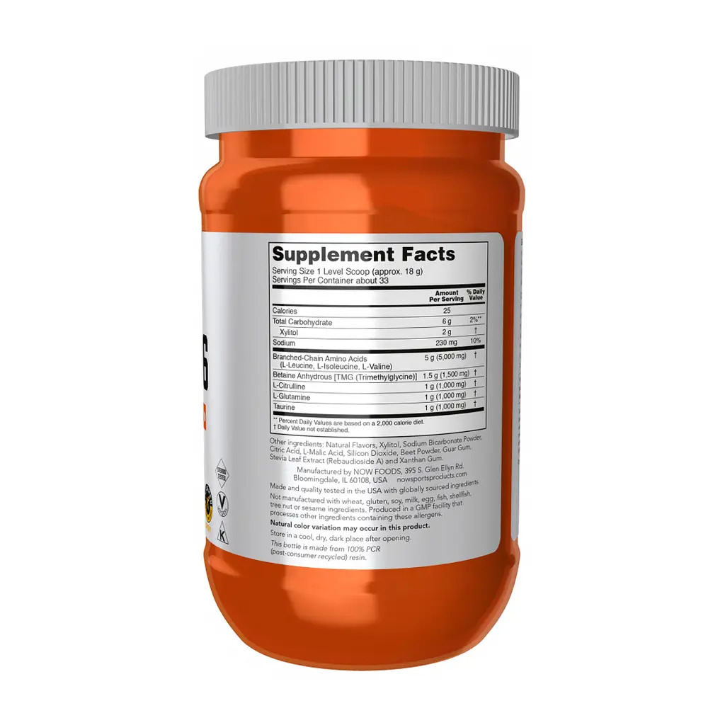 Амінокислоти Now Sports BCAA Big 6 Watermelon 600 г - фото 2