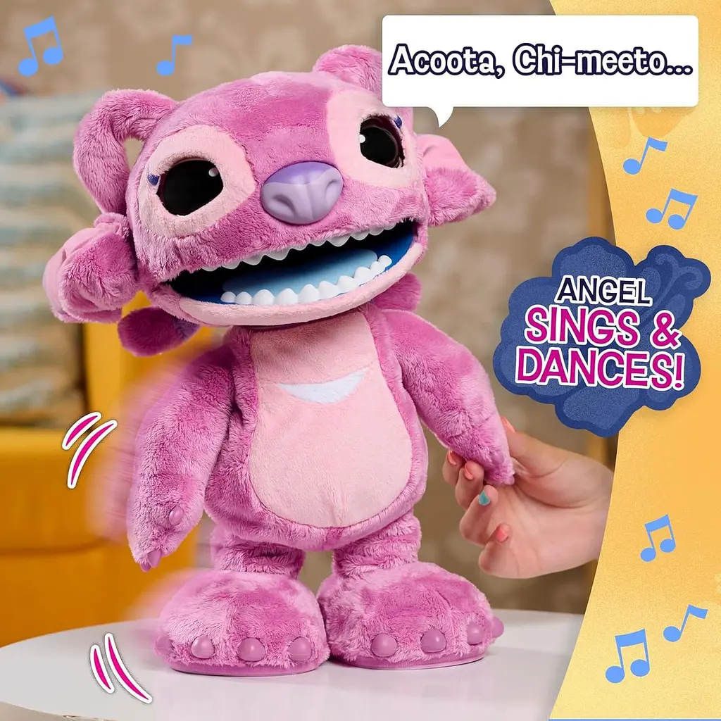 Інтерактивна м'яка іграшка Стич Ангел Disney Stitch Ultimate Angel Interactive 17 Plush 100 Sounds Just Play 31236 - фото 3