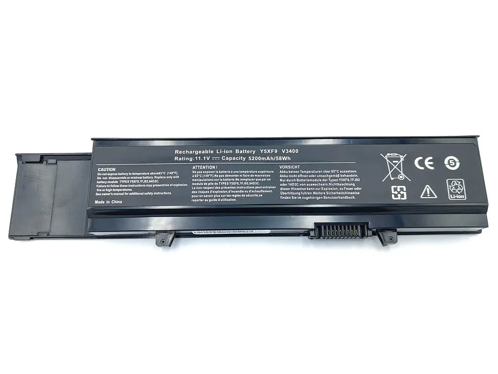 Акумулятор для Dell Y5XF9 Vostro 3550 (7FJ92, 4JK6R, CWX2D, Y5XF9, TY3P4) (10.8V 5200 mAh) - фото 2