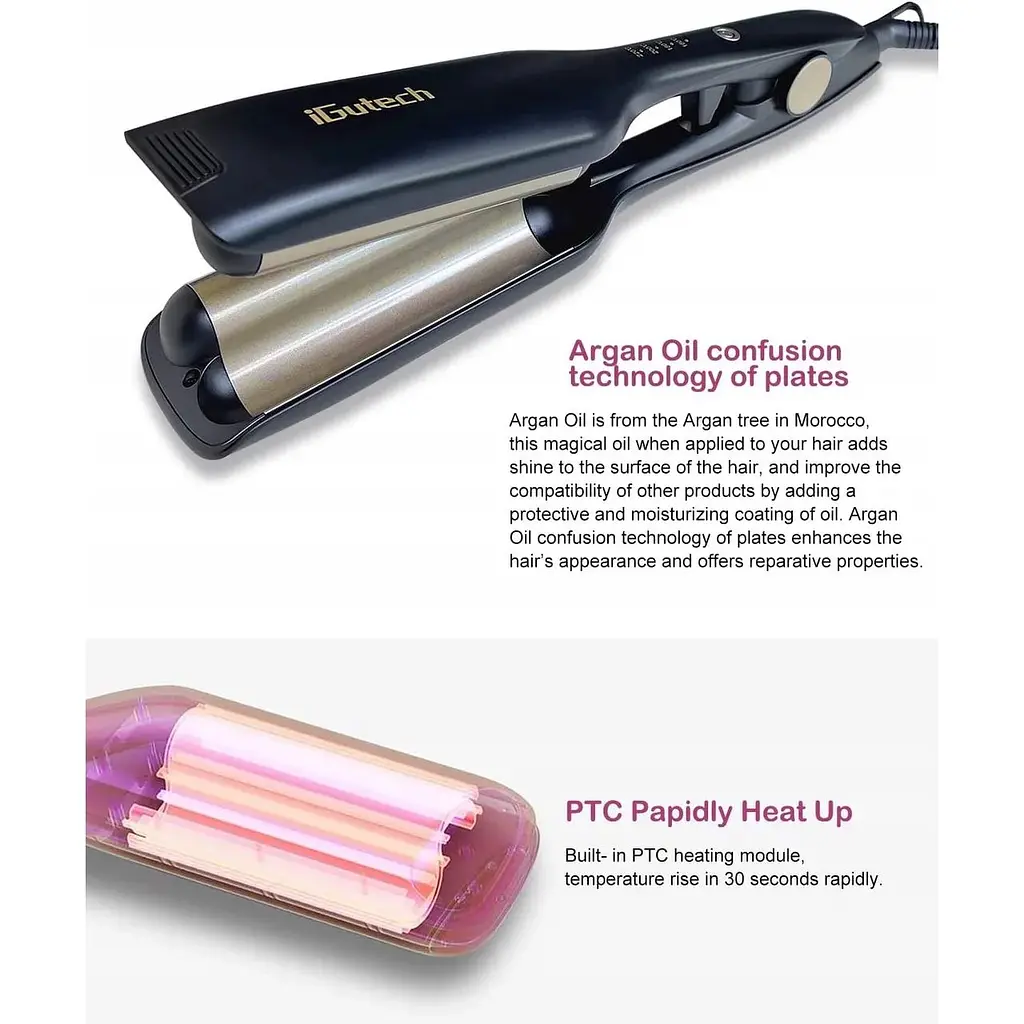 Щипці для завивання волосся IGutech Deep Barrel Hair Waver 70W - фото 3