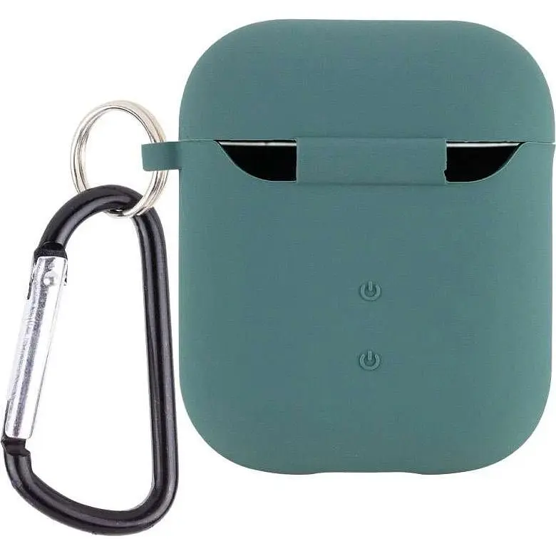 Чохол Silicone Case + Carabine для Apple AirPods Pine Green [38088] - фото 2